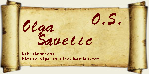Olga Savelić vizit kartica